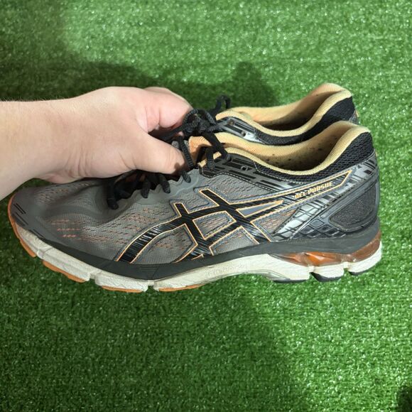 Mens ASICS Gel Pursue Running Walking Sneaker Shoes Mens Size 10 Gray/Orange - Picture 7 of 7